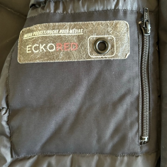Ecko Red down & feather filled black parka size small EUC - Picture 8 of 15
